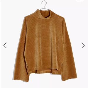 Texture & Thread Velour Corduroy Mockneck Top size XS